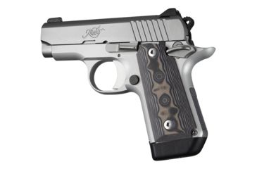 Image of Hogue Kimber Micro .380 Ambidextrous Grip, Smooth, G10, Black/Grey, 40147