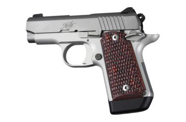 Image of Hogue Kimber Micro 9 Ambidextrous Grip, Piranha, G10, Red Lava, 39629