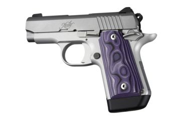 Image of Hogue Kimber Micro 9 Ambidextrous Grip, Smooth, G10, Purple Lava, 39748