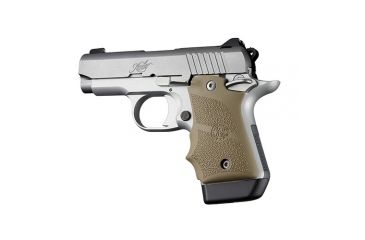 Image of Hogue Kimber Micro 9 Ambidextrous Safety Rubber Grip with Finger Grooves, Flat Dark Earth, 39083