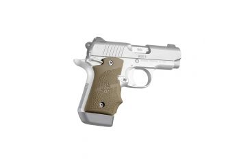 Image of Hogue Kimber Micro 9 Ambidextrous Safety Rubber Grip with Finger Grooves, Flat Dark Earth, 39083