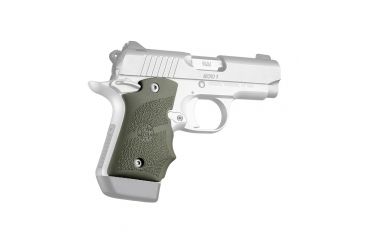 Image of Hogue Kimber Micro 9 Ambidextrous Safety Rubber Grip with Finger Grooves, OD Green, 39081
