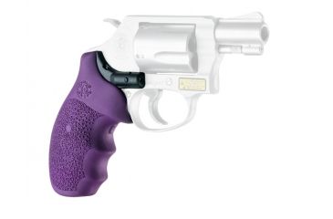 Image of Hogue Laser Enhanced Grip, Smith and Wesson J Frame Round Butt Rubber Monogrip, Purple, 60086