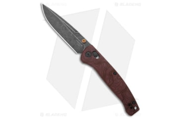 Image of Hogue Mysto ABLE Folding Knife, 3.40in, CPM MagnaCut, Drop Point Blade, Titanium Red Handle, Black/Red, 7.80in, BHQ-215714