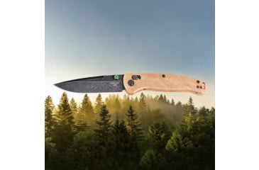 Image of Hogue Mysto Element Folding Knife, 3.4in, CPM MagnaCut Stainless Steel, Clip Point, Richlite, Wood, Brown/Black, 24459