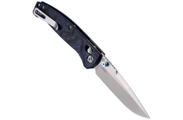 Image of Hogue Mysto Folding Knife, 3.4in, CPM MagnaCut Stainless Steel, Clip Point, Blue Richlite Handle, 24456