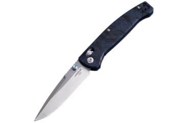 Image of Hogue Mysto Folding Knife, 3.4in, CPM MagnaCut Stainless Steel, Clip Point, Blue Richlite Handle, 24456