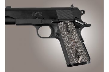 Image of Hogue Officers Model S&amp;A Mag Well Chain Link G-10 - G-Mascus Black/Gray 43107-BLKGRY