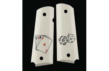 Image of Hogue Officers Model Scrimshaw Ivory Polymer - Aces 43021
