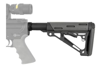 Image of Hogue OverMolded Collapsible Buttstock Assembly, AR-15/ M16, w/ Mil-Spec Buffer Tube and Hardware, Slate Grey, Universal, 15545