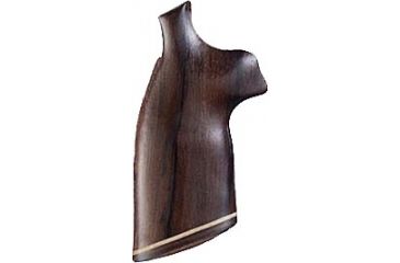 Image of Hogue Rosewood No Finger Groove Stripe Cap Grip - N Square Frame Butt Revolvers - 29930