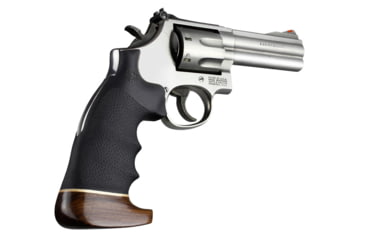 Image of Hogue Rubber Conversion Grip - S&amp;W K or L Rd. Butt - Wood Big Butt, w/ Finger Grooves 19006