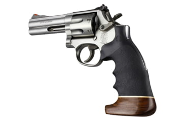Image of Hogue Rubber Conversion Grip - S&amp;W K or L Rd. Butt - Wood Big Butt, w/ Finger Grooves 19006