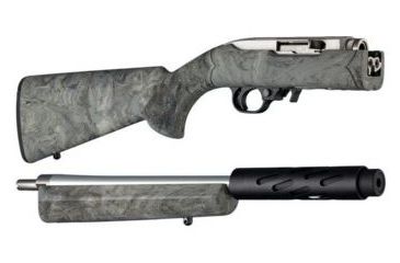 Image of Hogue Ruger 10/22 Takedown Rubber OverMold Stock w/ STD Barrel Channel Ghillie Green, 21840