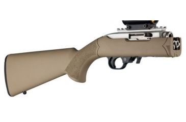 Image of Hogue Ruger 10/22 Takedown Rubber OverMold Stock w/ STD Barrel Channel Flat Dark Earth, 21340