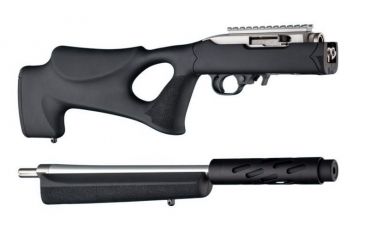 Image of Hogue Ruger 10/22 Takedown Thumbhole Rubber OverMold Stock Only Channel Black, 21060