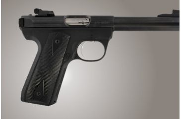 Image of Hogue Ruger 22/45 RP Checkered Aluminum - Brushed Gloss Black Anodize 82156