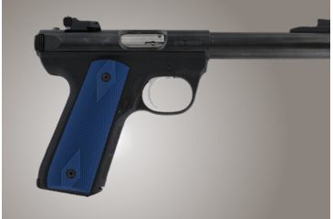 Image of Hogue Ruger 22/45 RP Checkered Aluminum - Matte Blue Anodize 82153
