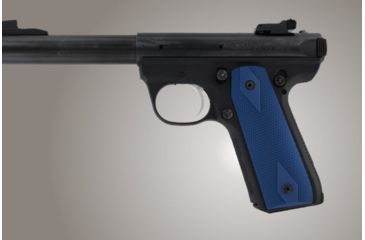 Image of Hogue Ruger 22/45 RP Checkered Aluminum - Matte Blue Anodize 82153