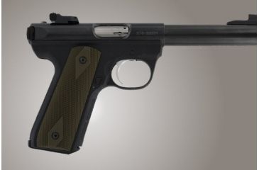 Image of Hogue Ruger 22/45 RP Checkered Aluminum - Matte Red Anodize 82152