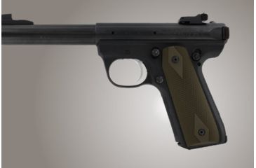 Image of Hogue Ruger 22/45 RP Checkered Aluminum - Matte Red Anodize 82152