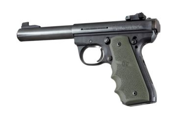 Image of Hogue Ruger 22/45 RP Rubber Grip with Finger Grooves OD Green 82081