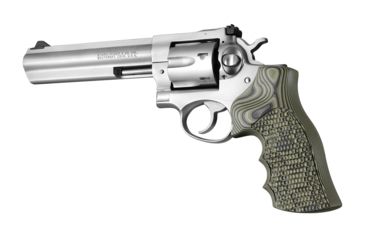 Image of Hogue Ruger GP100/Super Redhawk Grip with Finger Grooves, Piranha, G10 - G-Mascus, Green Lava, 80138