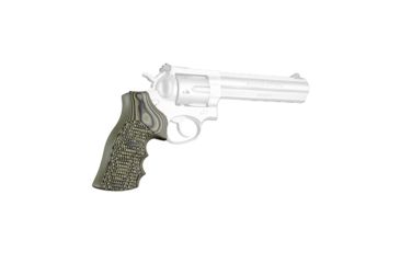 Image of Hogue Ruger GP100/Super Redhawk Grip with Finger Grooves, Piranha, G10 - G-Mascus, Green Lava, 80138