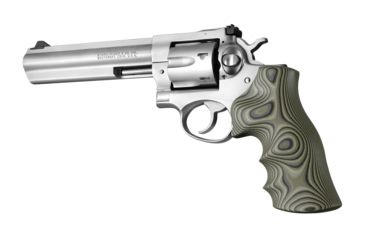 Image of Hogue Ruger GP100/Super Redhawk Grip with Finger Grooves, Smooth, G10 - G-Mascus, Green Lava, 80168