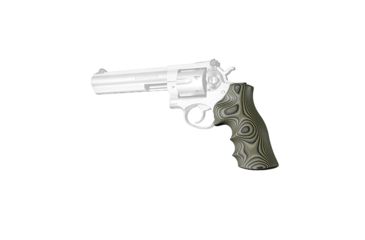 Image of Hogue Ruger GP100/Super Redhawk Grip with Finger Grooves, Smooth, G10 - G-Mascus, Green Lava, 80168