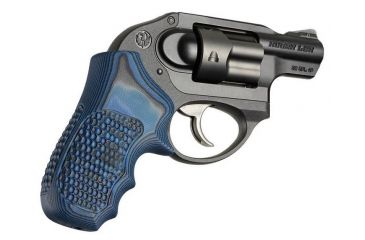 Image of HOGUE Ruger LCR Enclosed Hammer Piranha Grip G10, G-Mascus Blue Lava 78638