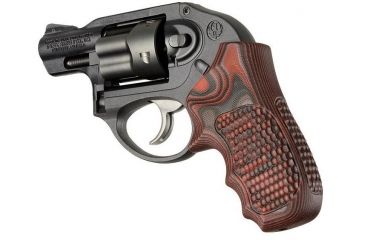 Image of HOGUE Ruger LCR Enclosed Hammer Piranha Grip G10, G-Mascus Red Lava 78639