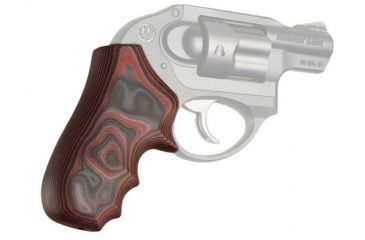 Image of Hogue Ruger LCR Enclosed Hammer Smooth G10, G-Mascus Red Lava, 78669