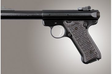Image of Hogue Ruger MK II / MK III Piranha Grip G-10 - G-Mascus Black/Gray 82137-BLKGRY