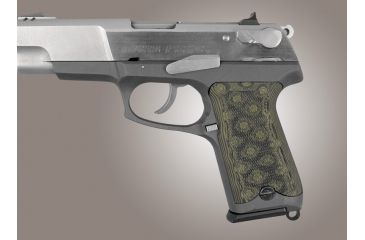 Image of Hogue Ruger P85 - P91 Checkered G-10 - G-Mascus OD Green Camo 85178
