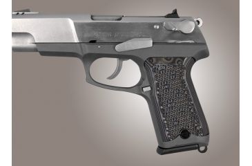 Image of Hogue Ruger P85 - P91 Piranha Grip G-10 - G-Mascus Black/Gray 85137-BLKGRY