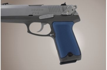 Image of Hogue Ruger P94 Checkered Aluminum Matte Blue Anodized 94173