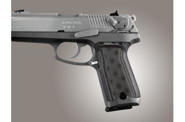 Image of Hogue Ruger P94 Checkered G-10 - G-Mascus Black/Gray 94177-BLKGRY