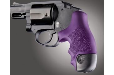 Image of HOGUE S&amp;W J Frame Round Butt Centennial/Polymer Bodyguard Rubber Tamer Grip Purple 60026