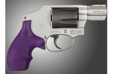 Image of HOGUE S&amp;W J Frame Round Butt Rubber Bantam Style Grip Purple 61006
