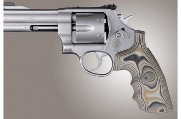 Image of HOGUE S&amp;W N Frame Round Butt Conversion Finger Grooves Smooth G10, G-Mascus Dark Earth 25767