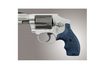 Image of Hogue S&amp;W J Frame Round Butt Grip, Bantam Piranha G-10 G-Mascus Blue Lava 82302