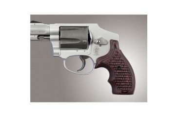Image of Hogue S&amp;W J Frame Round Butt Grip, Bantam Piranha G-10 G-Mascus Red Lava 82303