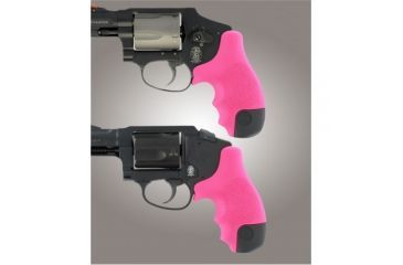 Image of Hogue S&amp;W J Frame Round Butt Grip, Centennial/Body Guard Rubber, Tamer Grip, Pink 82287
