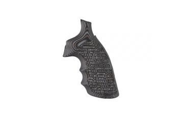 Image of Hogue S&amp;W K&amp;L Conversion Finger Grooves Frame Round Butt Grip, Piranha G10 G-Mascus Black/Grey 190640
