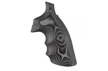 Image of Hogue S&amp;W K&amp;L Conversion Finger Grooves Frame Round Butt Grip, G10 G-Mascus Black/Grey 190643