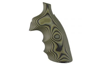 Image of Hogue S&amp;W K&amp;L Conversion Finger Grooves Frame Round Butt Grip, G10 G-Mascus Green 190644