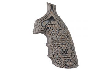 Image of Hogue S&amp;W K&amp;L Conversion Finger Grooves Frame Round Butt Grip, Piranha G-10, G-Mascus Dark Earth 190648