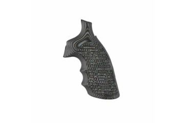 Image of Hogue S&amp;W K&amp;L Frame Square Butt Grip, Finger Grooves, Piranha, G10 - G-Mascus, Black/Grey, 10137