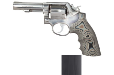 Image of Hogue S&amp;W K&amp;L Frame Square Butt Grip, Finger Grooves, Smooth, G10, Black, 10169